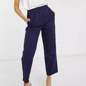 ASOS Design Clean Pull On Pant in Moleskin Blue - NWT